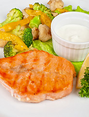 Image showing salmon steak