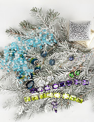 Image showing Jewelry at fir tree