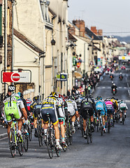 Image showing The Peloton- Paris Nice 2013 in Nemours