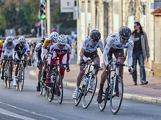 Image showing The Peloton- Paris Nice 2013 in Nemours