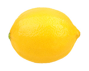 Image showing Single fresh yellow lemon