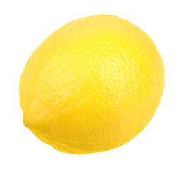 Image showing One fresh yellow lemon