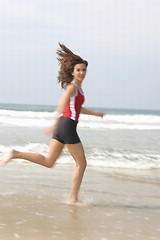 Image showing Young woman exercising