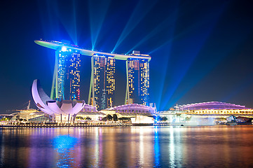 Image showing Marina Bay Sands at night