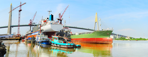 Image showing Shipyard in Bangkok