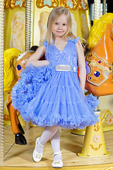 Image showing Little girl in blue dress