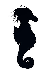 Image showing Silhouette seahorse