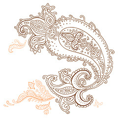 Image showing Hand Drawn Paisley ornament.