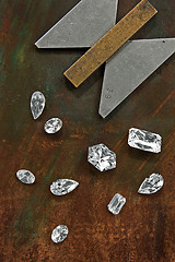 Image showing diamonds and tool