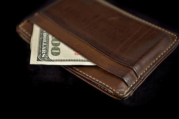 Image showing wallet with hundred dollars