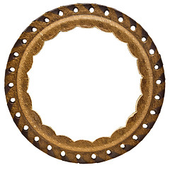 Image showing round leather frame