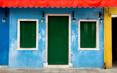 Image showing  Colorful Burano facade in Venice, Italy