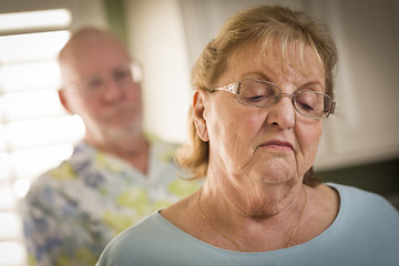Image showing Senior Adult Couple in Dispute or Consoling