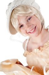 Image showing Teenager girl in hat in studio