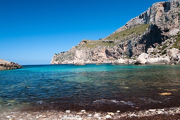 Image showing Mountains and blue sea