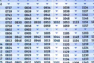 Image showing Timetable