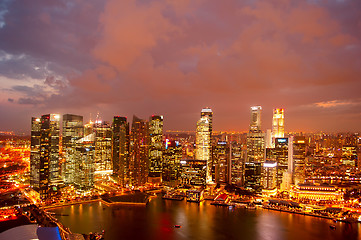 Image showing Singapore at dusk