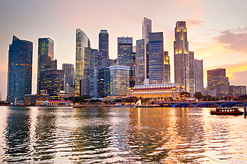 Image showing Singapore at sunset