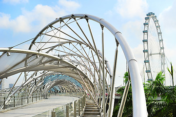 Image showing Helix Bridge in Singapore