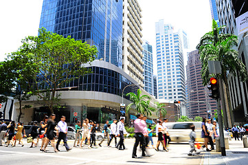 Image showing Singapore rush hour