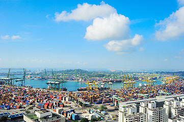 Image showing Singapore commercial port