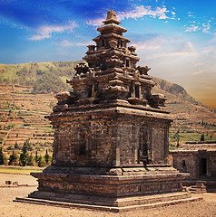 Image showing Hindu temple candi Arjuna, Dieng Plateau, Java, Indonesia