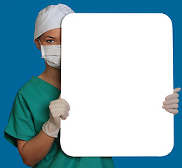 Image showing Doctor with a Blank Board