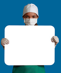 Image showing Doctor with a Blank Board