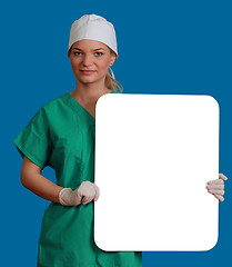 Image showing Doctor with a Blank Board