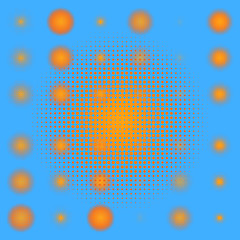 Image showing Set of spotted Orange halftone. EPS 8