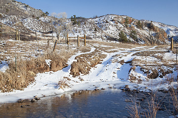 Image showing ranch road crossing stream