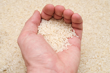 Image showing rice in hand