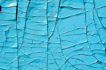 Image showing old blue paint texture closeup