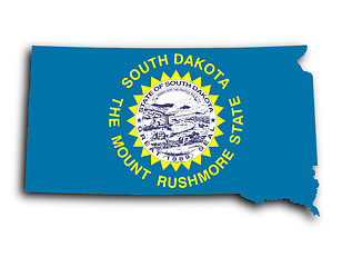 Image showing Map of South Dakota