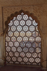 Image showing ornament lattice window in india