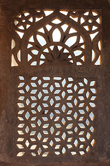 Image showing ornament lattice window in india