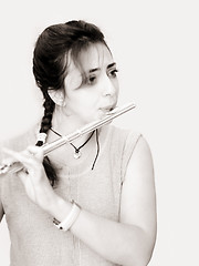 Image showing Beautiful Flutist