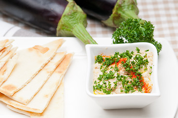 Image showing moutabal baba ghanoush eggplant dip