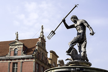 Image showing God of sea. Neptune statue.