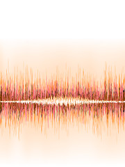 Image showing Orange sound wave on white. + EPS8
