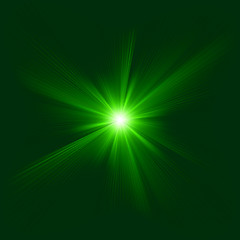 Image showing Green color design with a burst. EPS 8