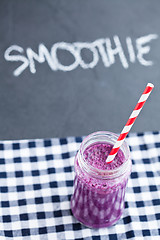 Image showing Blueberry smoothie