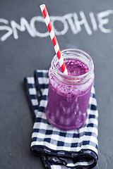 Image showing Blueberry smoothie