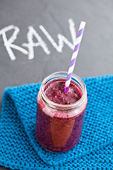 Image showing Blueberry smoothie