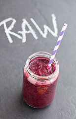 Image showing Blueberry smoothie