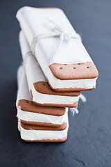 Image showing Ice cream biscuits