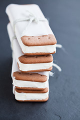 Image showing Ice cream biscuits