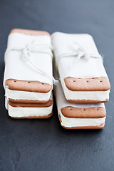 Image showing Ice cream biscuits