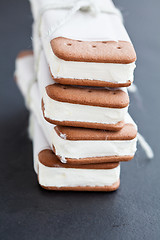 Image showing Ice cream biscuits