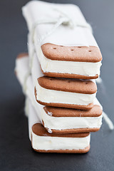 Image showing Ice cream biscuits